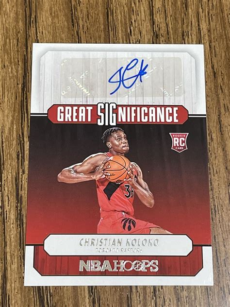 Christian Koloko 2022 23 Hoops Great Significance Auto Autograph GS