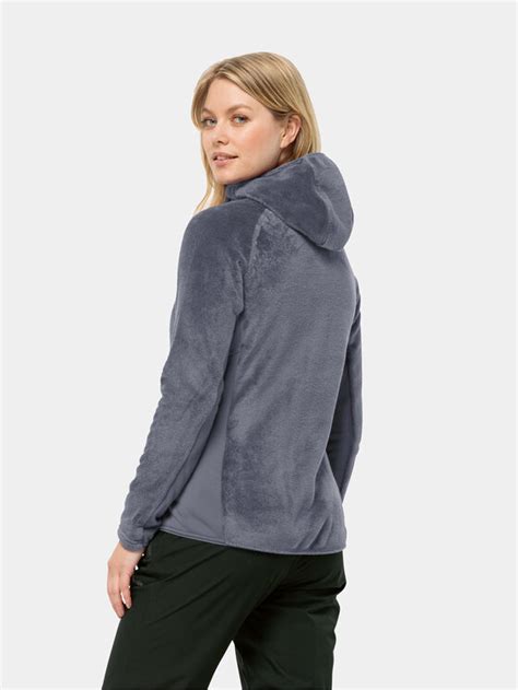 Jack Wolfskin Fleecov Mikina Rotwand Hooded Fz Tmavomodr