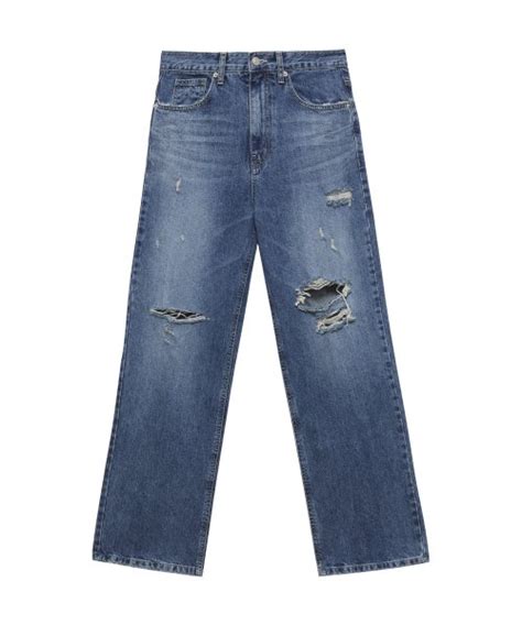 MUSINSA INSTANTFUNK Destroyed Denim Pants Blue