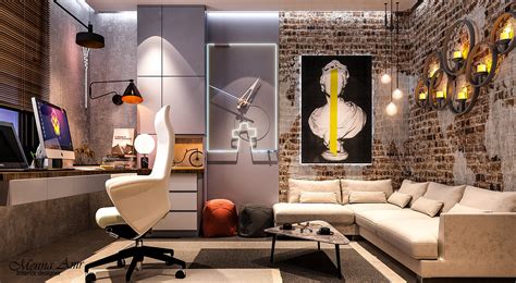 Office Gaming Room Setup Industrial Design Style Behance