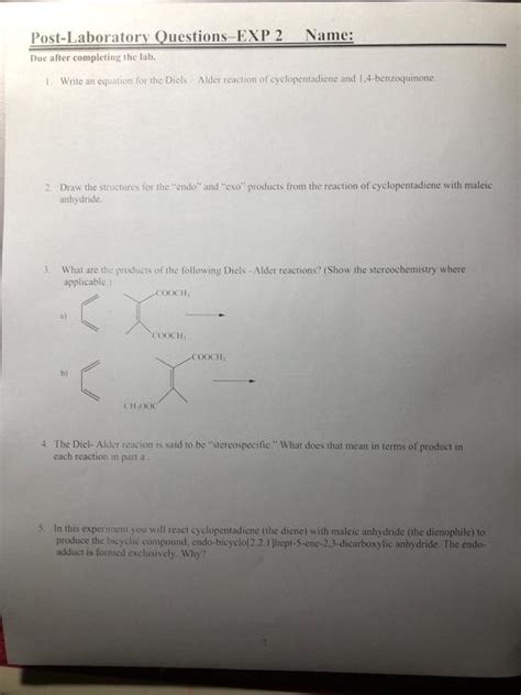 Solved Post Laboratory Questions Exp Name Duc After Chegg