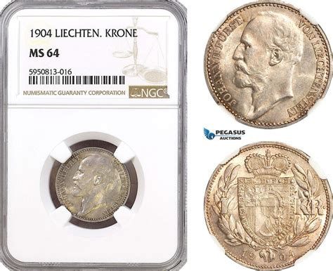 Liechtenstein 1 Krone 1904 NGC MS64 MA Shops