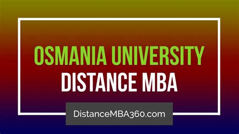 Osmania University Distance Education Mba Admission Fee