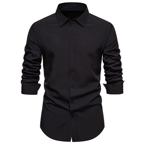 Amtdh Dress Shirts For Men Clearance Work Business Suit Shirt Long