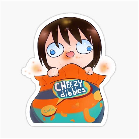 "Cheezy Dibbles" Sticker for Sale by shadowllamacorn | Redbubble