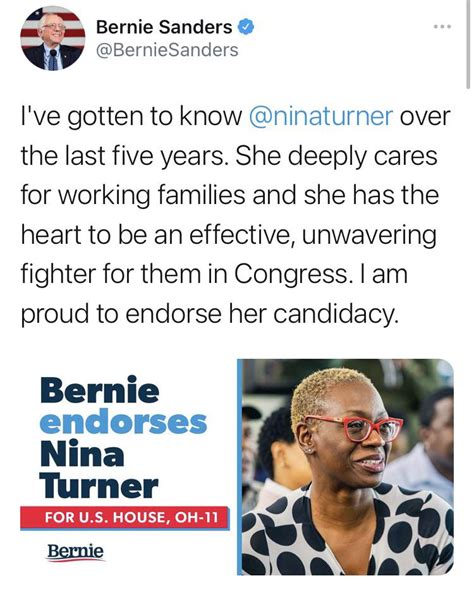 Bernie Sanders endorses Nina Turner! : r/NewDealAmerica