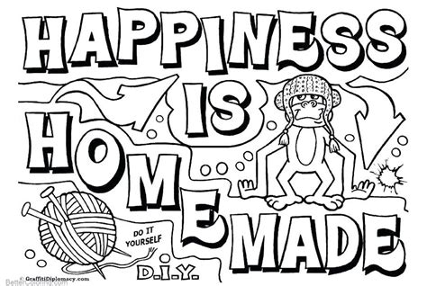 Graffiti Coloring Pages Happiness Is Homemade Free Printable Coloring