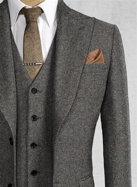 Studiosuits Thomas Shelby Peaky Blinders Gray Tweed Suit Grey Tweed