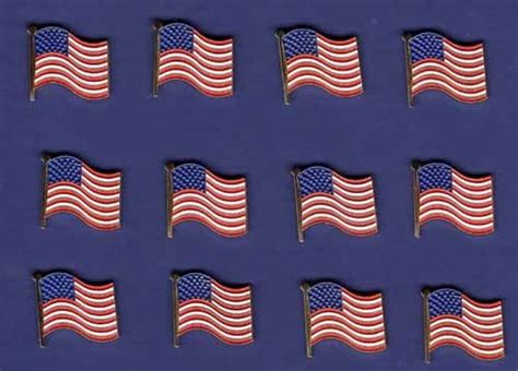 Pack Of Usa Flag Patriotic Hat Pins Lapel Tie Tacs Badges New Hpp