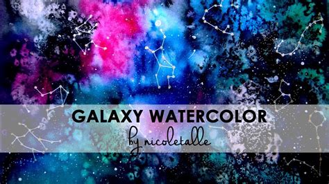 Tutorial Cómo Pintar Una Galaxia Con Acuarelas Ecolines Youtube