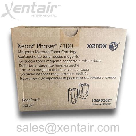 Xerox® Phaser™ 7100 Magenta Metered Toner Cartridge 106r02621 106r2621