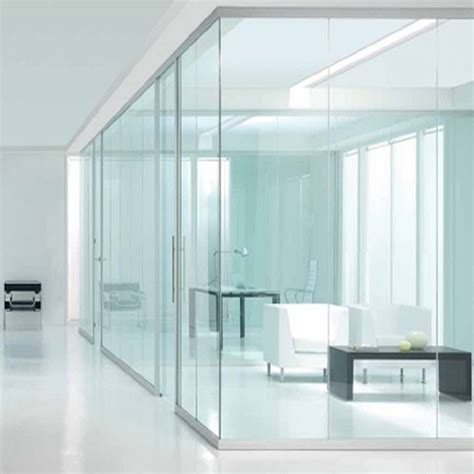 Plain Transparent Partition Frameless Toughened Glass At 350 Square