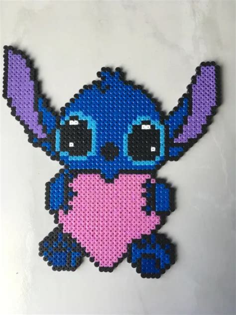 Pixel Art Perles A Repasser Stitch Avec Son Coeur Eur Picclick De