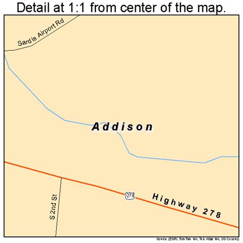 Addison Alabama Street Map 0100484