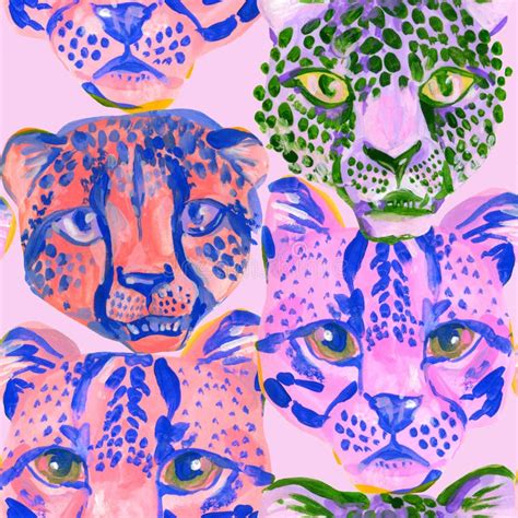 Cute L Opard Gu Pard Muzzles Jaguar Arri Re Plan Graphique