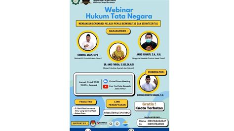 Webinar Membangun Demokrasi Melalui Pemilu Berkualitas Dan