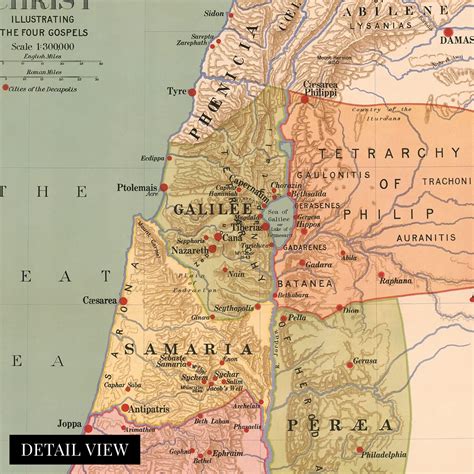 HISTORIX Vintage 1916 Palestine Map in the Time of Nepal | Ubuy