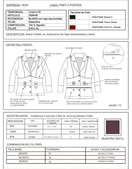 Manual De DiseÑo De Moda Ficha TÉcnica De DiseÑo De Moda Técnicas De