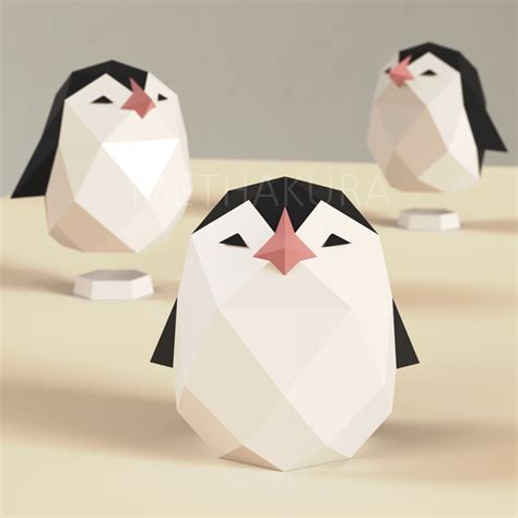 Papercraft Template Penguins 2 Papercraft Templates Paper Crafts