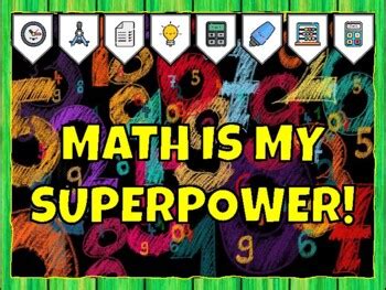 MATH IS MY SUPERPOWER Math Bulletin Board Kit Worksheet By Swati Sharma