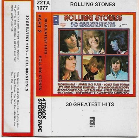 Classic Rock The Rolling Stones 30 Greatest Hits Part 2 Cassette Tape