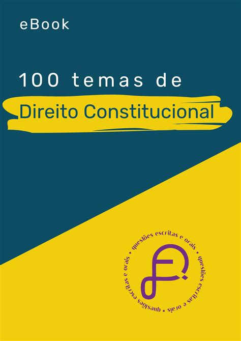 eBook Direito Constitucional Questões Escritas e Orais Hotmart