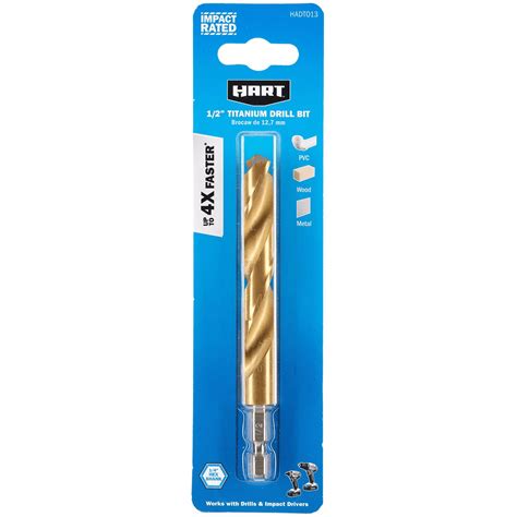 HART 1/2-inch Hex Shank Titanium Drill Bit Set - Walmart.com