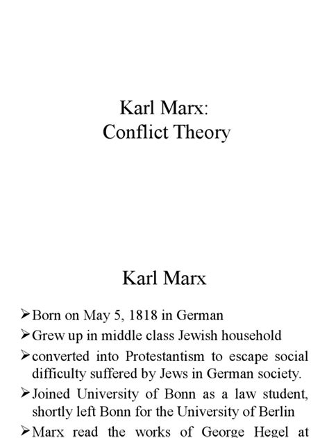 Karl Marx _ COnflict Theory | PDF | Karl Marx | Exploitation Of Labour