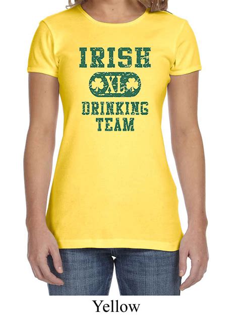 St Patricks Day Ladies Shirts Irish Drinking Team Crewneck Tee T Shirt