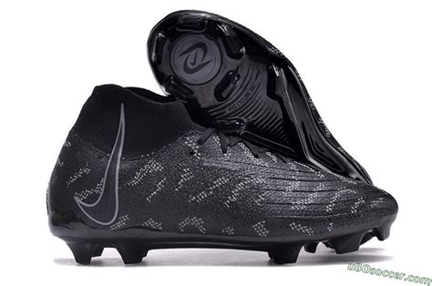 Premium FG Firm Ground Soccer Cleats in Black and Grey - Shop Now!