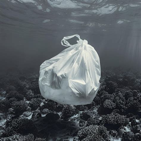 Premium Photo Ocean Drift Plastic Bag Pollution Threatens Marine Life