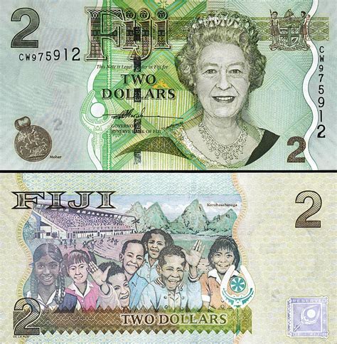 Fiji Dollars Unc P A Queen Elizabeth Ii Fortumor