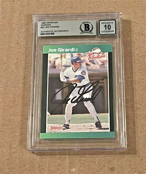 Joe Girardi Signed Donruss Rc The Rookies Auto Grade Beckett