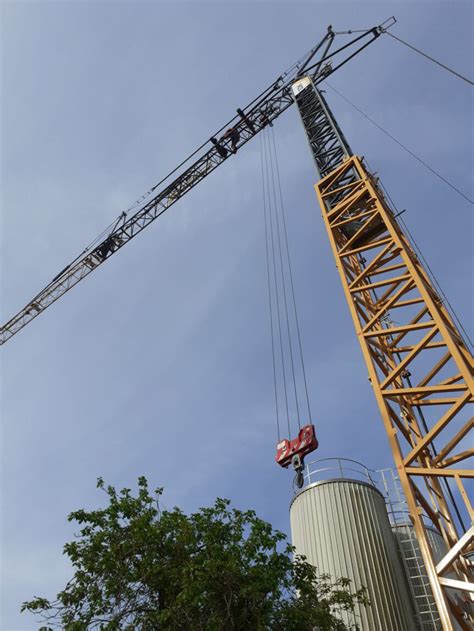 53k Liebherr Pedestrian Operated Self Erecting Tower Crane Being