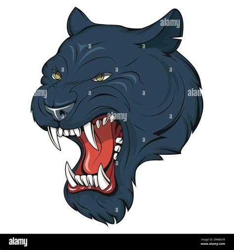 Panther Vector Illustration Of A Angry Wild Animal Undomestic Big Cat