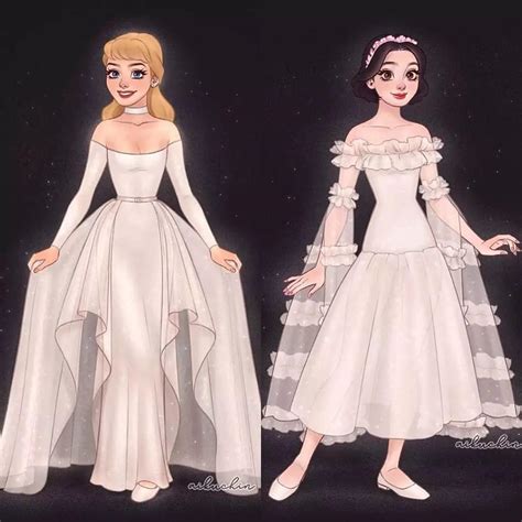 Принцессы Disney в необычных свадебных платьях