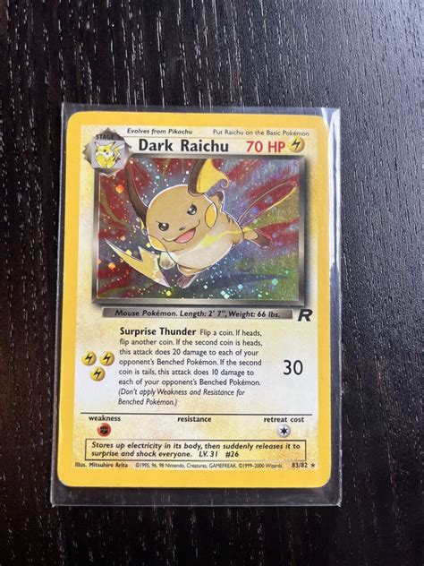 Dark Raichu Pokemon Card Team Rocket Holo Nm Values Mavin