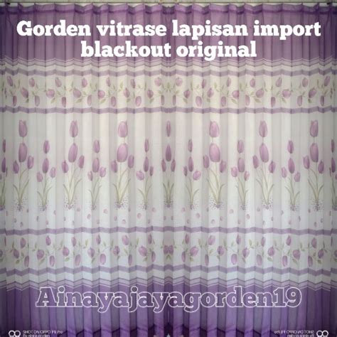 jual vitrase gorden import blackout original motip mewah bunga tulip