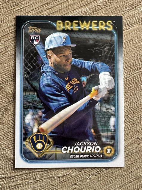 Jackson Chourio Topps Update Us Rookie Debut Golden Mirror