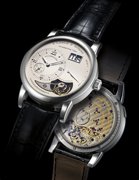 A. LANGE & SÖHNE, LANGE 1 TOURBILLON FINE AND RARE PLATINUM MANUALLY-WOUND TOURBILLON WRISTWATCH ...