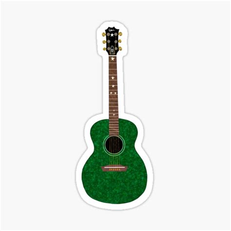 Reputation Green Guitar Sticker For Sale By Kathryns Designs Redbubble