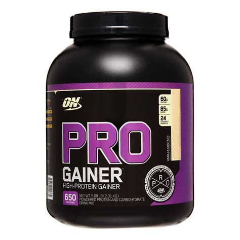 Optimum Nutrition Pro Gainer Vanilla Custard 5 09 Lb Walmart