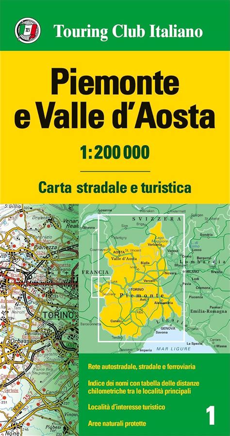 Piemonte E Valle D Aosta Carta Stradale E Turistica Amazon