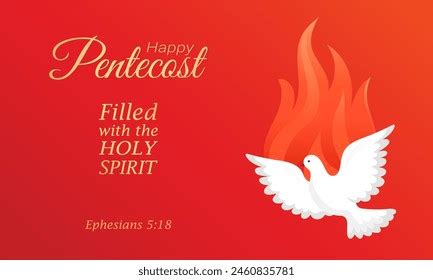 Be Filled Spirit Pentecost Sunday Ephesians Stock Vector Royalty Free