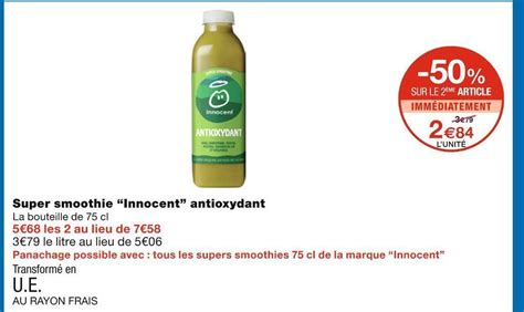 Promo Innocent Super Smoothie Antioxydant Chez Monoprix