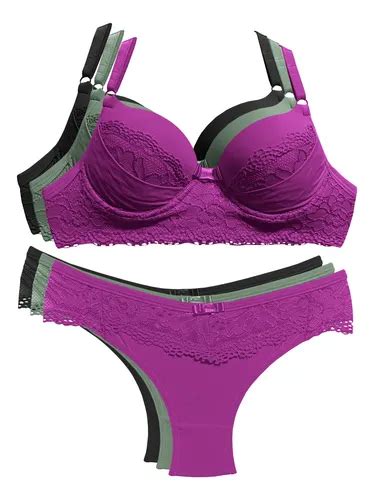 Kit Conjuntos Lingerie Luxo Calcinha Suti Bojo Atacado Mercadolivre