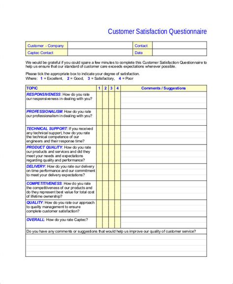 Product Questionnaire 6 Examples Format How To Develop Pdf Tips