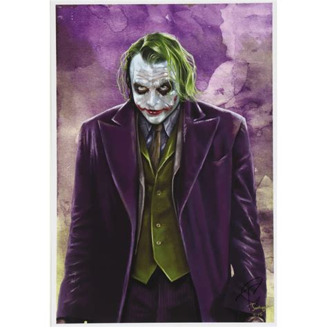 Tony Santiago - The Joker - Heath Ledger - Batman - DC Comics 13x19