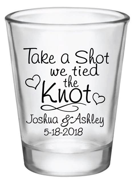 Wedding Shot Glasses 120 Personalized Wedding Favors 1 75oz Etsy Shot Glasses Wedding Favors