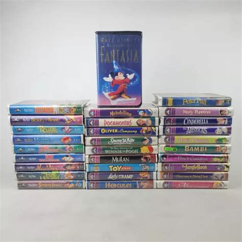 DISNEY VHS LOT. 5 Rare Black Diamonds In Lot!!!! 26 Tapes Total Make ...